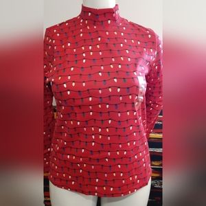 NWT - Karen Scott Plus - Xmas mockneck top xl